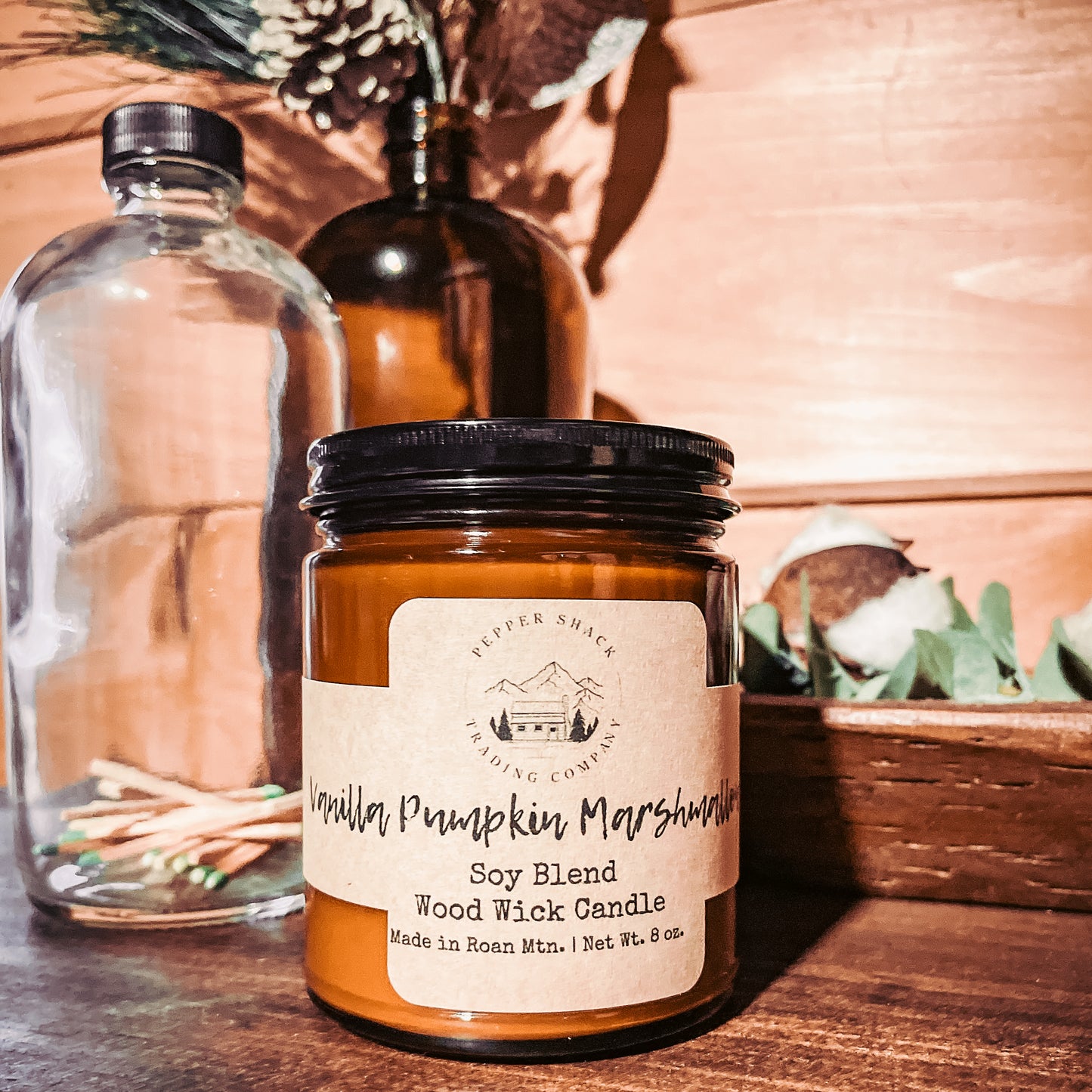 Vanilla Pumpkin Marshmallow Soy Blend Candle