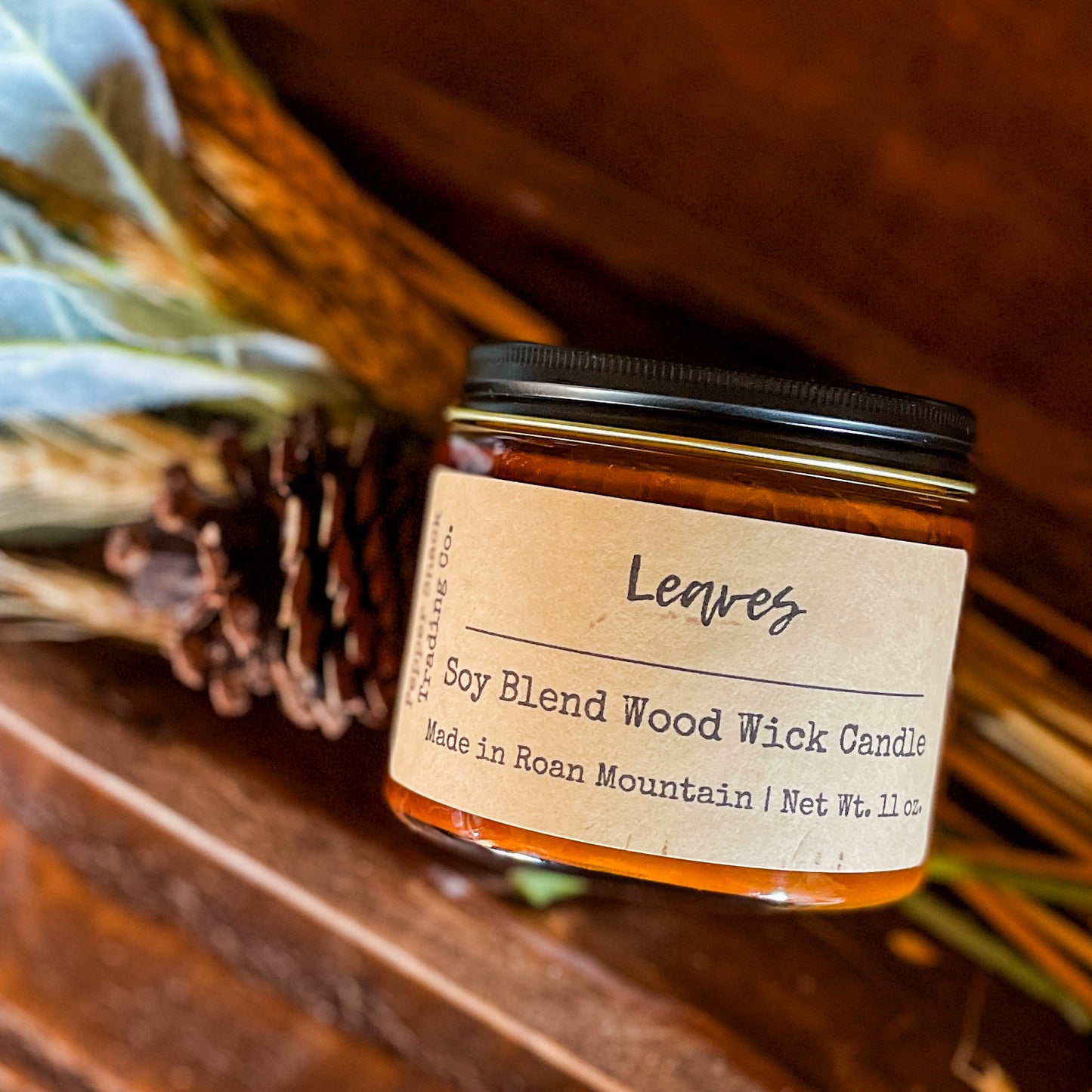 Leaves Wood Wick Candle