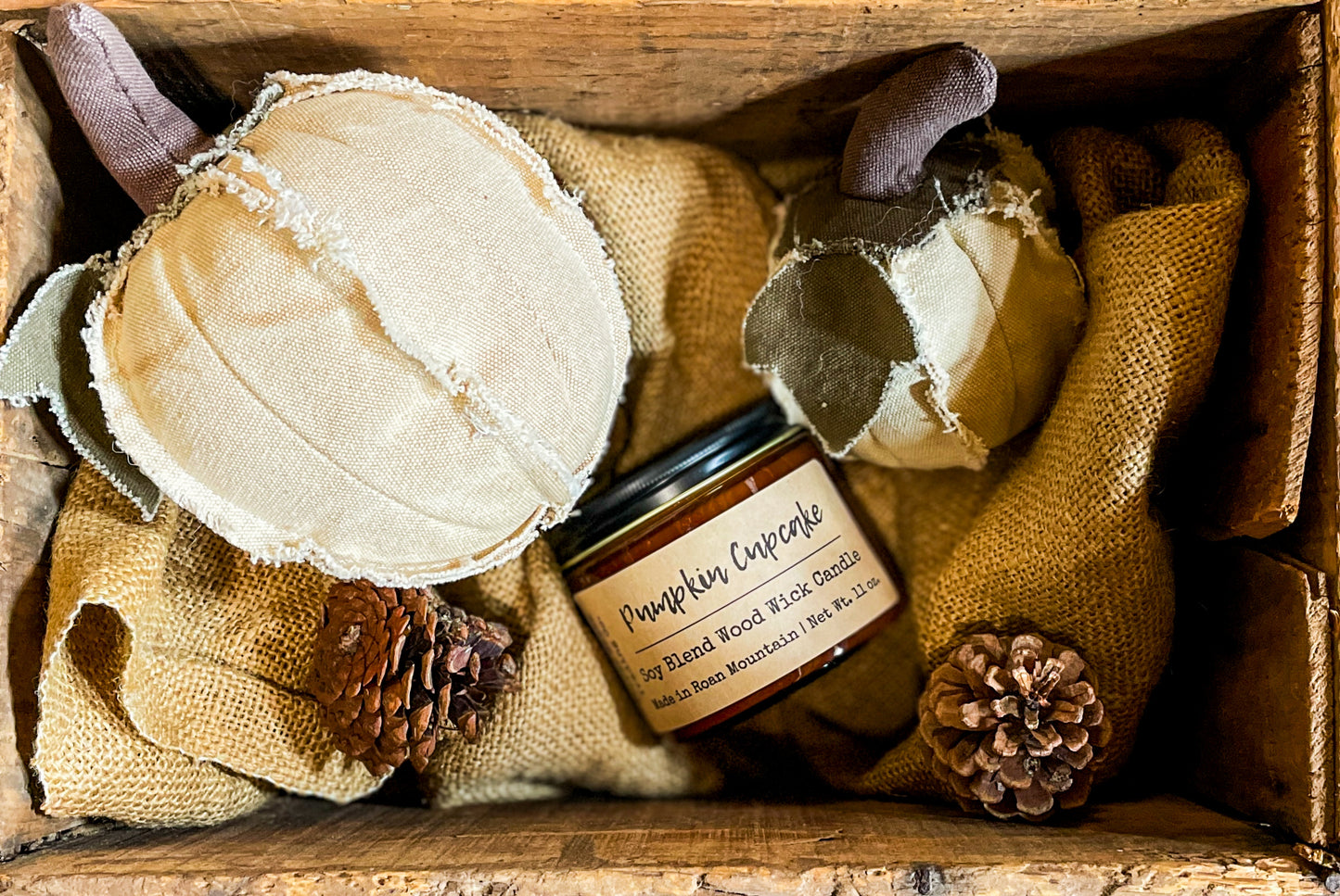 Pumpkin Cupcake Wood Wick Candle