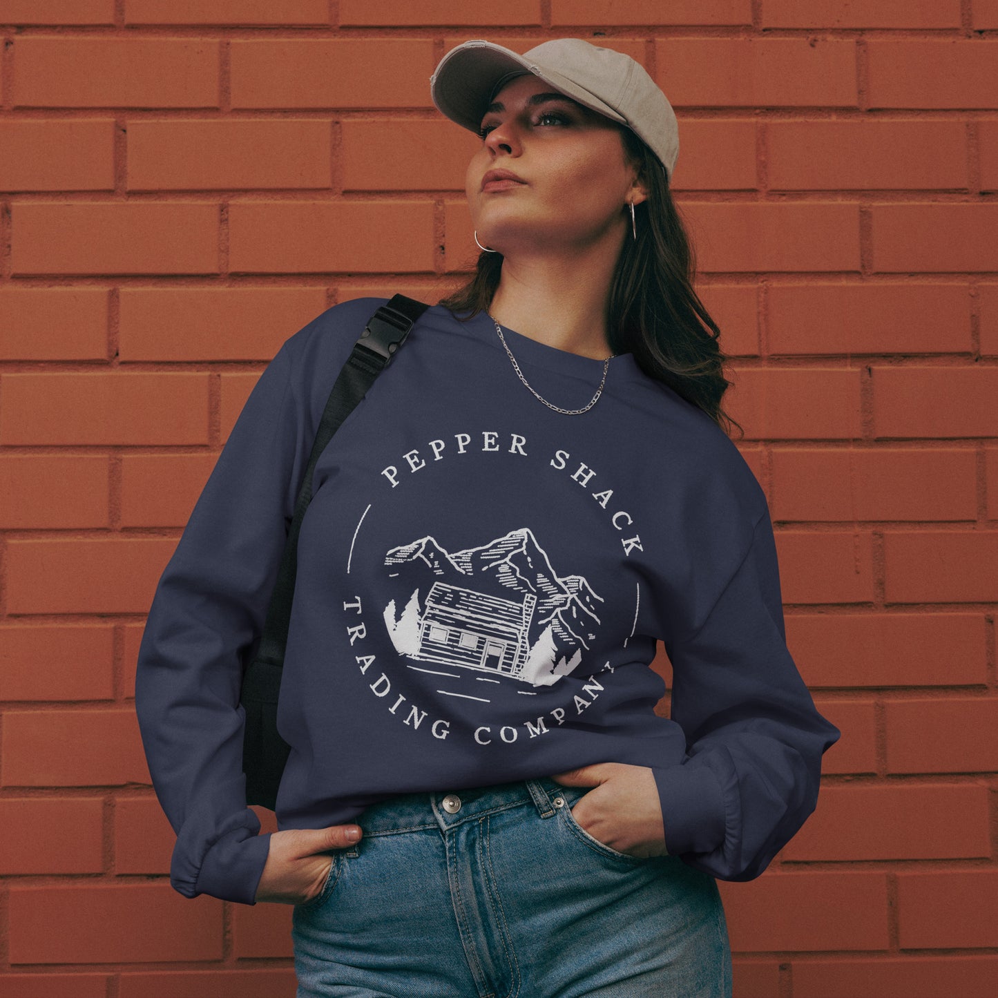 Logo Tee Midnight Blue Premium heavyweight long sleeve shirt