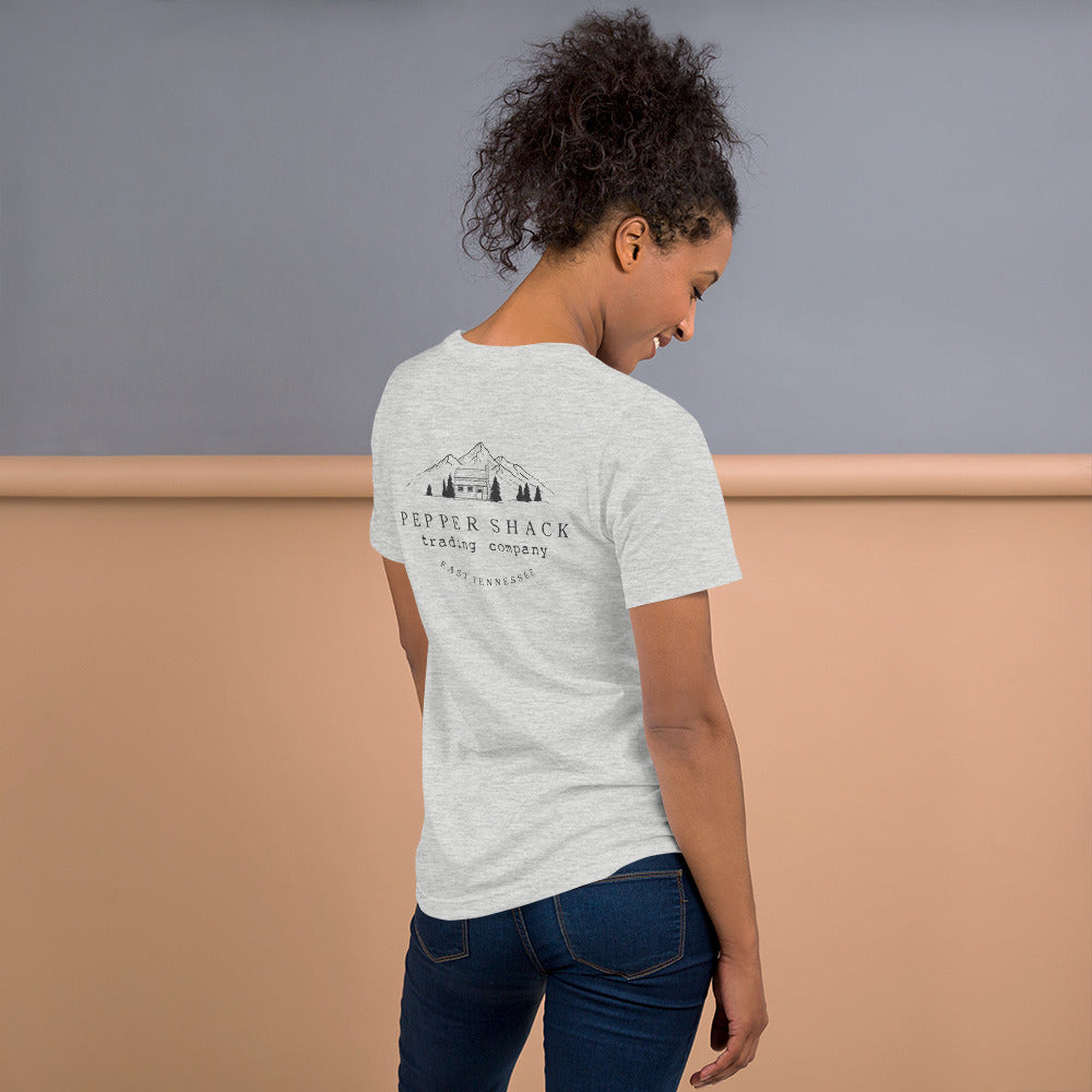 Pepper Shack Logo Tee Short-Sleeve Unisex T-Shirt, Back