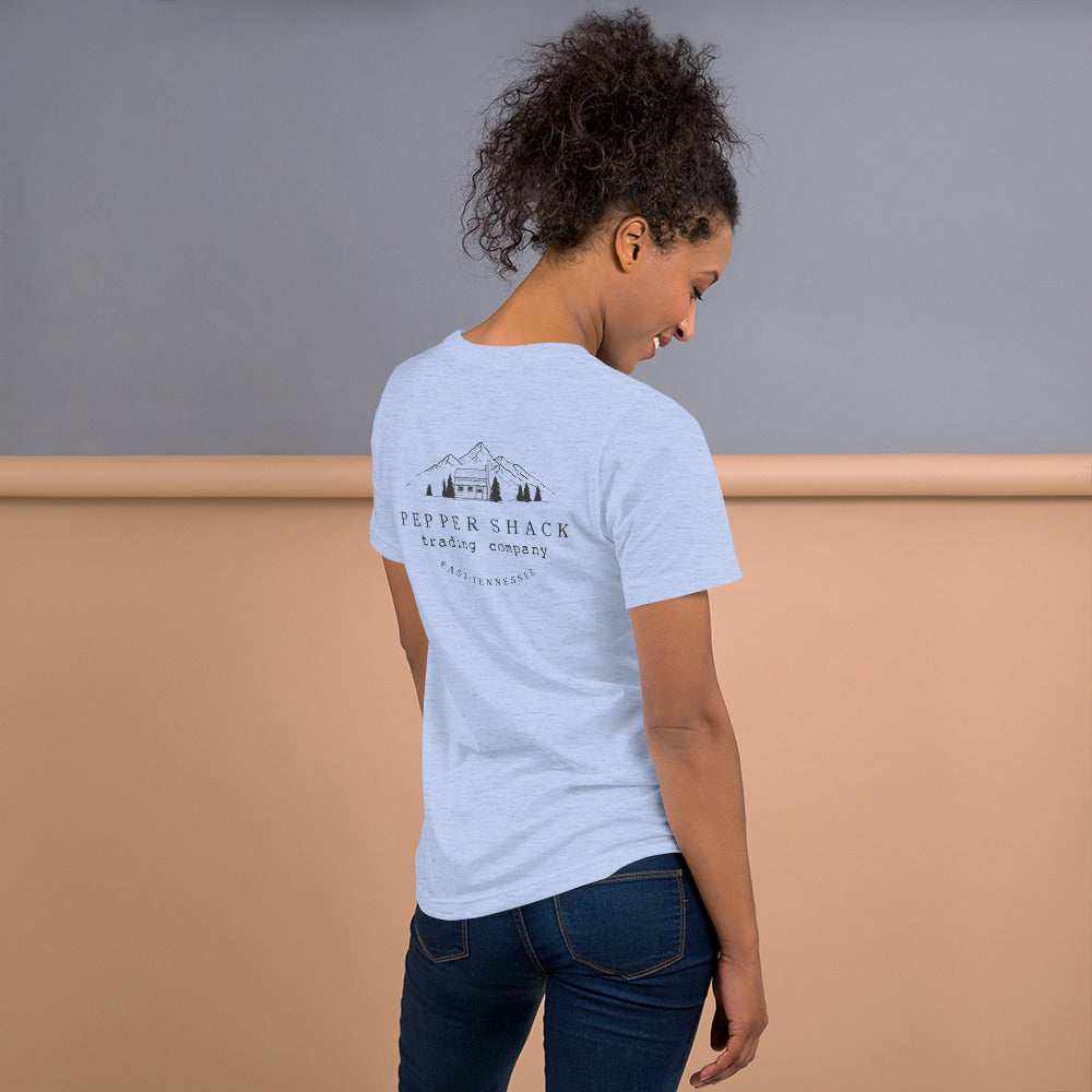 Pepper Shack Logo Tee Short-Sleeve Unisex T-Shirt, Back