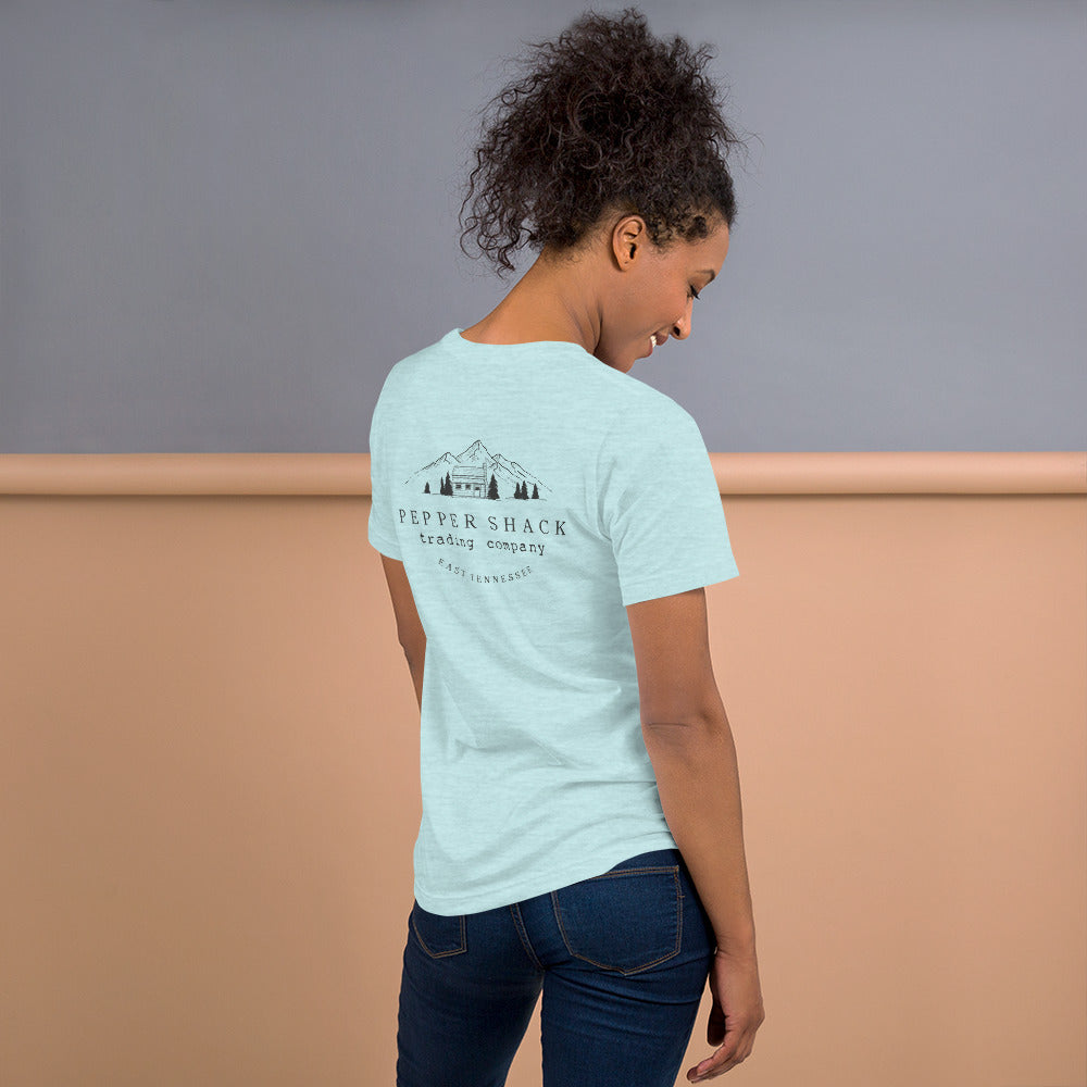 Pepper Shack Logo Tee Short-Sleeve Unisex T-Shirt, Back