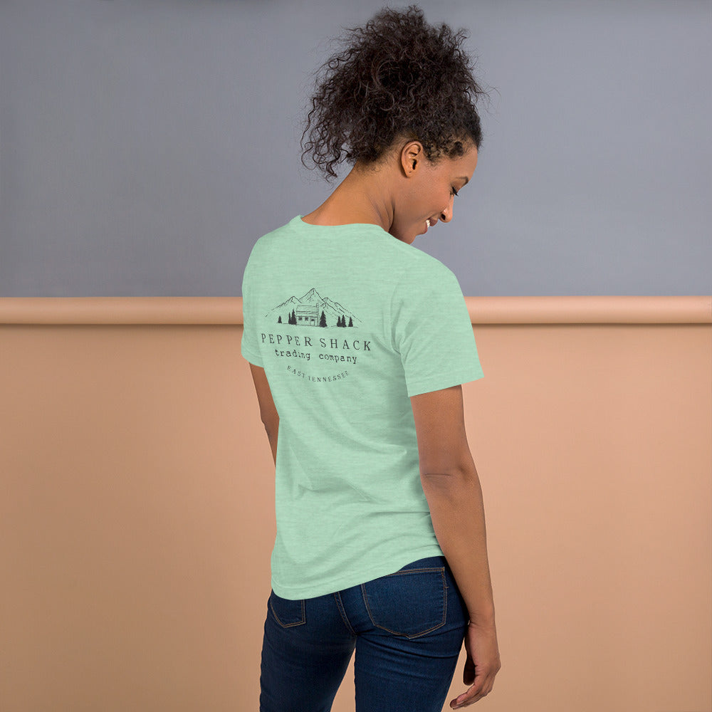 Pepper Shack Logo Tee Short-Sleeve Unisex T-Shirt, Back