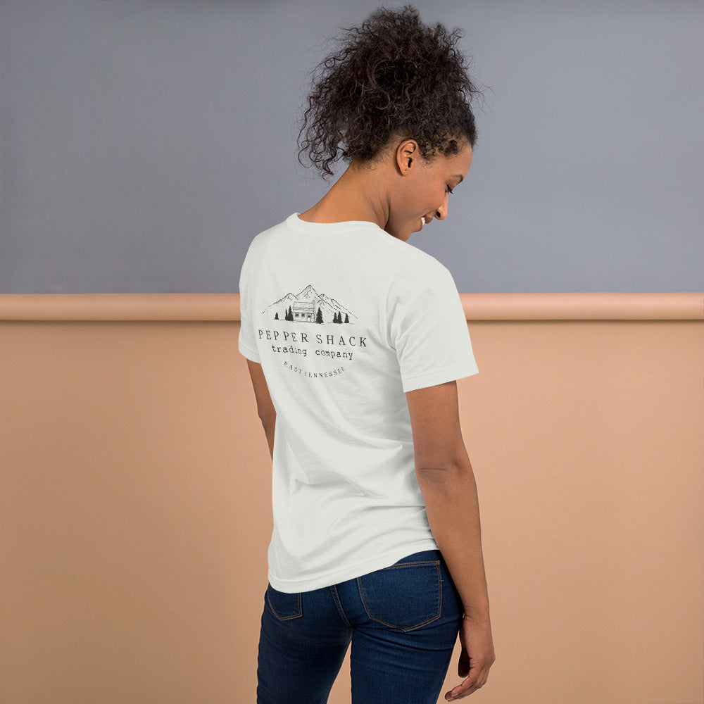 Pepper Shack Logo Tee Short-Sleeve Unisex T-Shirt, Back