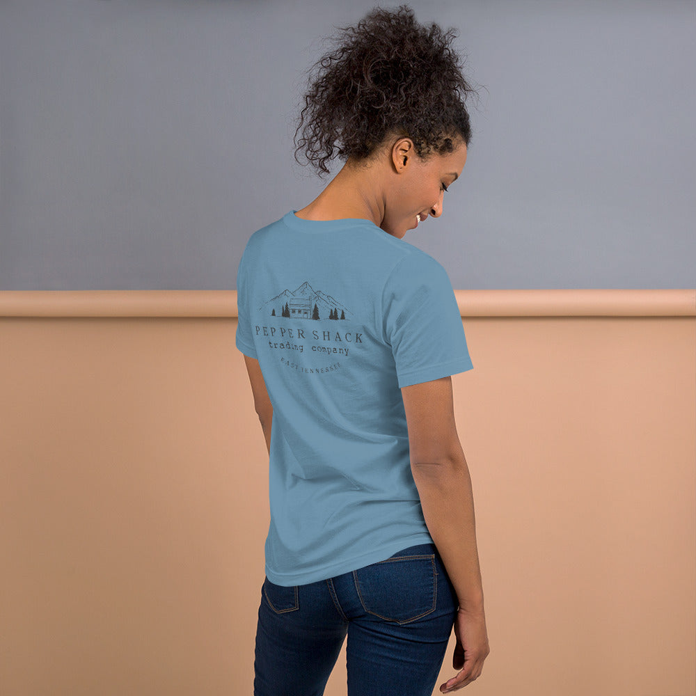 Pepper Shack Logo Tee Short-Sleeve Unisex T-Shirt, Back