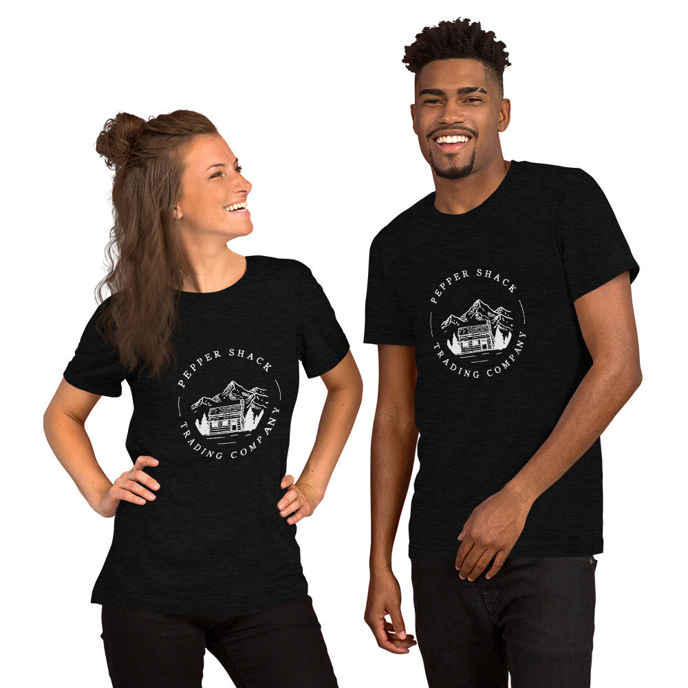 Pepper Shack Logo Tee white print Short-Sleeve Unisex T-Shirt