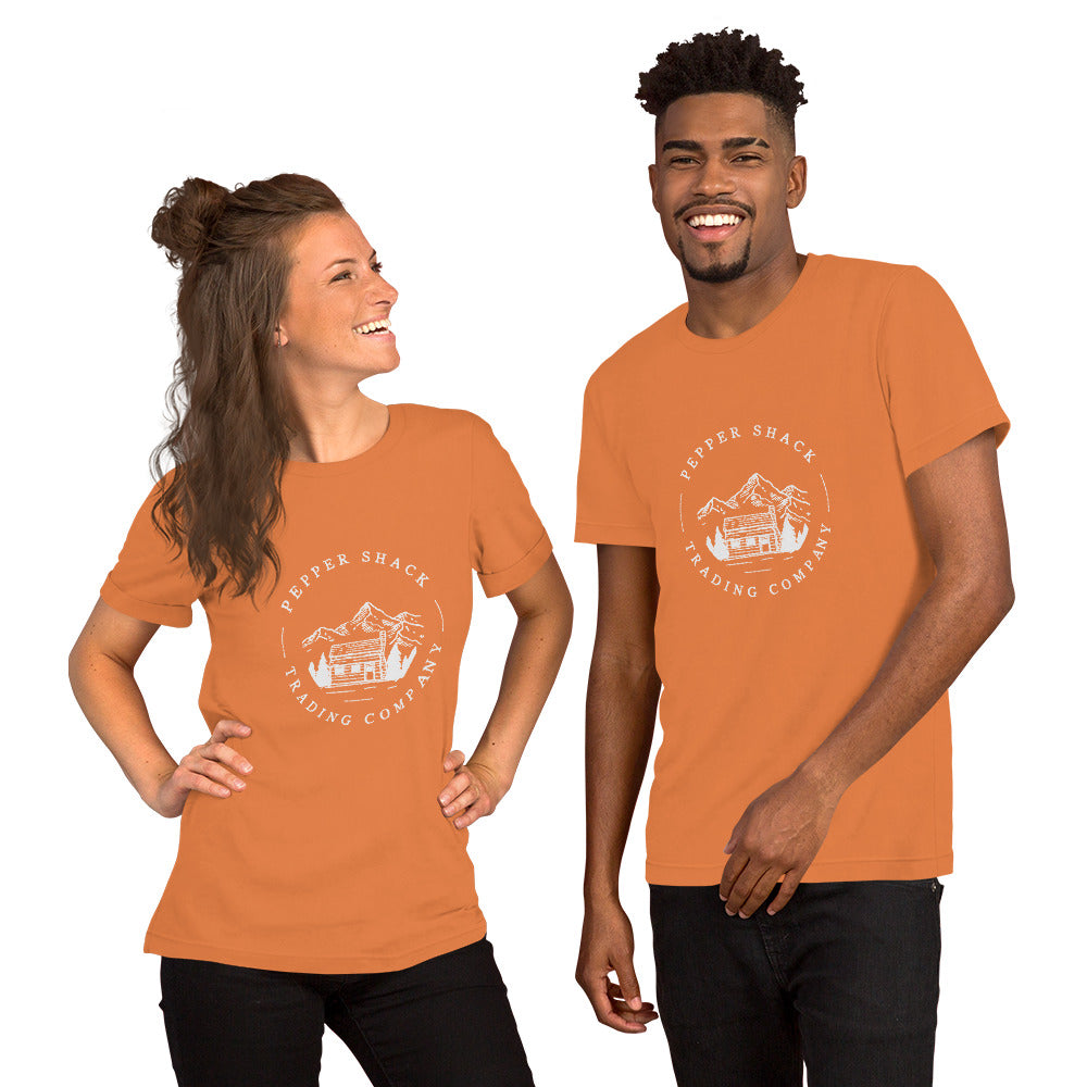 Pepper Shack Logo Tee white print Short-Sleeve Unisex T-Shirt