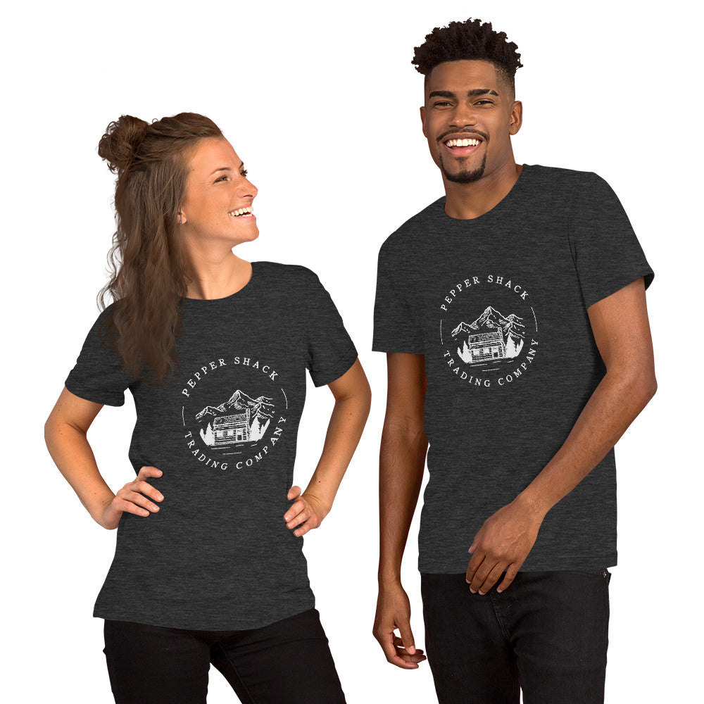 Pepper Shack Logo Tee white print Short-Sleeve Unisex T-Shirt