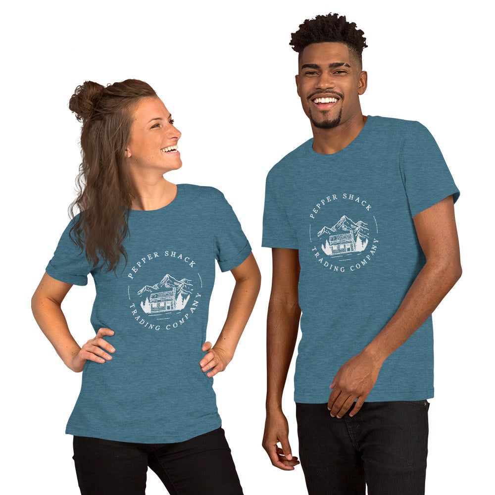 Pepper Shack Logo Tee white print Short-Sleeve Unisex T-Shirt