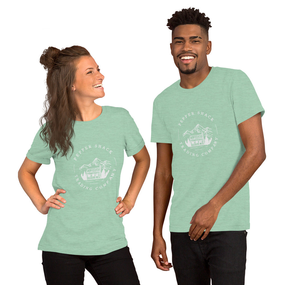 Pepper Shack Logo Tee white print Short-Sleeve Unisex T-Shirt