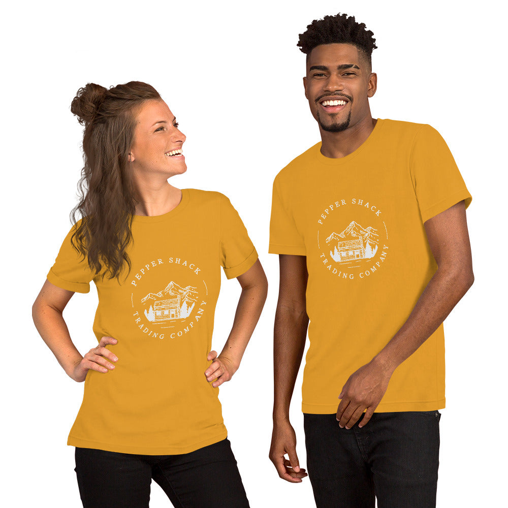 Pepper Shack Logo Tee white print Short-Sleeve Unisex T-Shirt