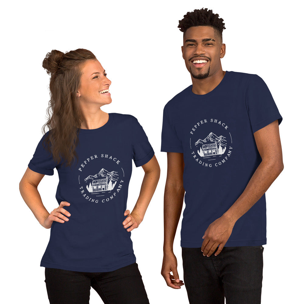 Pepper Shack Logo Tee white print Short-Sleeve Unisex T-Shirt