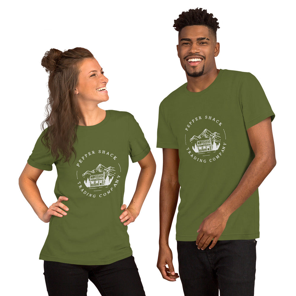 Pepper Shack Logo Tee white print Short-Sleeve Unisex T-Shirt