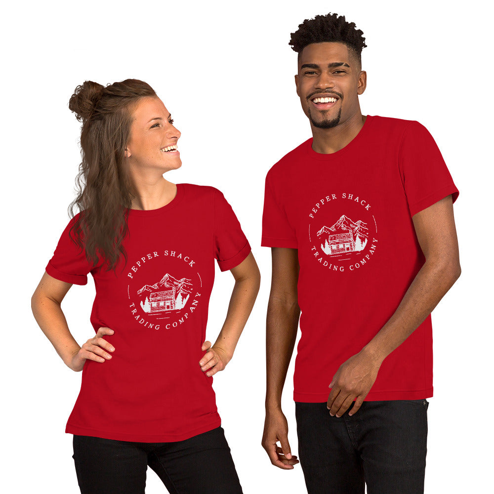 Pepper Shack Logo Tee white print Short-Sleeve Unisex T-Shirt