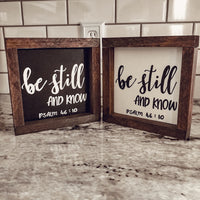 Be still and know