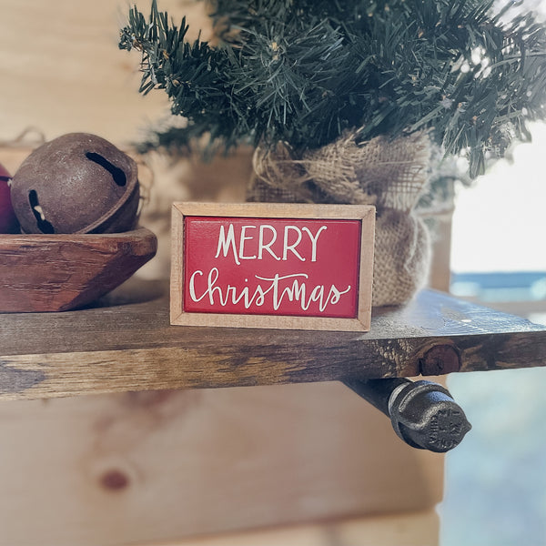 Merry Christmas Mini Box Sign