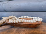 Farmhouse wood bead garland