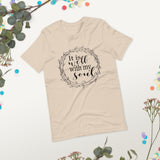 It Is Well With My Soul, Black Print Short-Sleeve Unisex T-Shirt